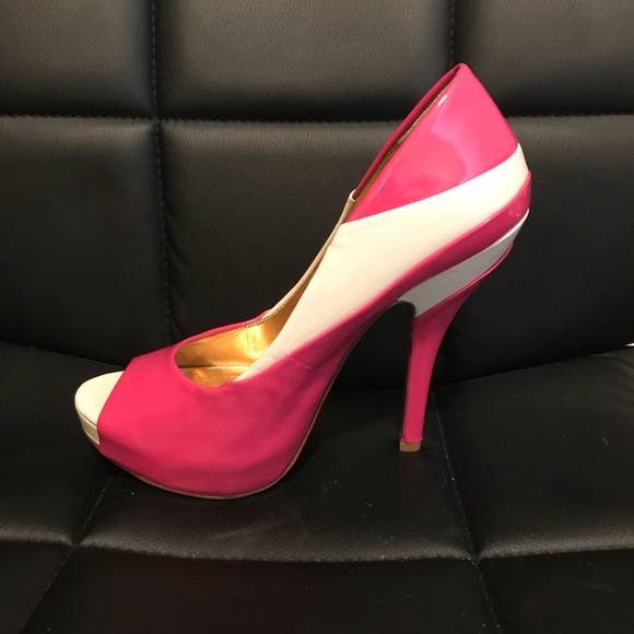 NWOB BCBGeneration Pink Peep Toe Stiletto - Picture 2 of 7